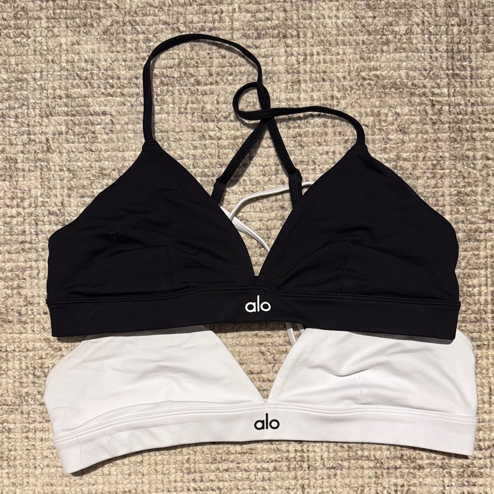 ALO Yoga Women's Black and White Splendor Bras